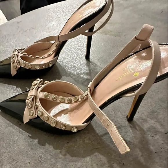 Kate spade elegant woman heels black with bow - Picture 3 of 3
